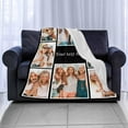 thumbnail image 5 of Personalized Photo Blankets Customized Throw Blankets with Picture Birthday Christmas Anniversary Valentines Mother's Day Gifts for Mom Women Best Friends Couple 6 Pictures Blankets, 5 of 5