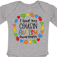 thumbnail image 4 of Inktastic I Love My Cousin Autism Awareness Boys or Girls Long Sleeve Baby Bodysuit, 4 of 5