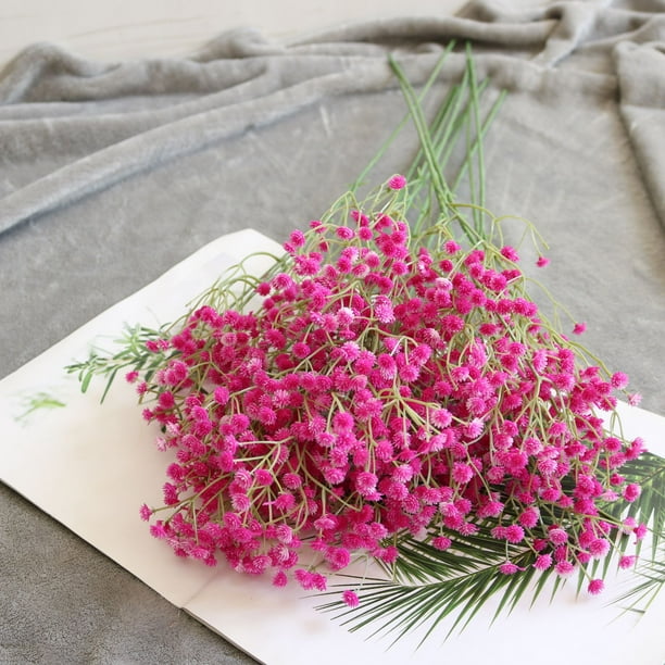 10 ramo de flores artificiales para aliento de bebé, Gypsophila, flor a granel en blanco para boda, corona, hogar, fiesta, decoración de jardín, rosa roja, rosa roja Sincero Electrónica