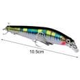 thumbnail image 6 of AURORA TRADE 10.5cm/19g Fishing Lure Realistic 3D Simulation Fisheyes Sharp Hook Bright Color Long Throw Angling Universal Minnow Sinking Hard Bait Trolling Wobblers for Outdoor, 6 of 8