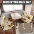 thumbnail image 2 of XYZCANDO Sunflower Butterfly RV Dinette Cushions Stretchable Camper Accessories for Inside Couch Cushion Covers Comfortable Furniture Covers Loveseat Sofa Chair Cover, 2 of 7