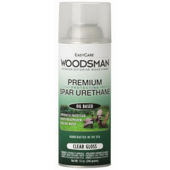 Woodsman SV12-AER 12 oz Can of Indoor / Outdoor Oil Based Clear Gloss Spar Urethane - Quantity of 5