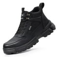 thumbnail image 2 of CHICVOMEY Waterproof Work Boots for Men Work Shoes Slip-Resistant Lightweight Puncture-Proof Industrial & Safety Steel-Toe Safety Shoes, 2 of 10