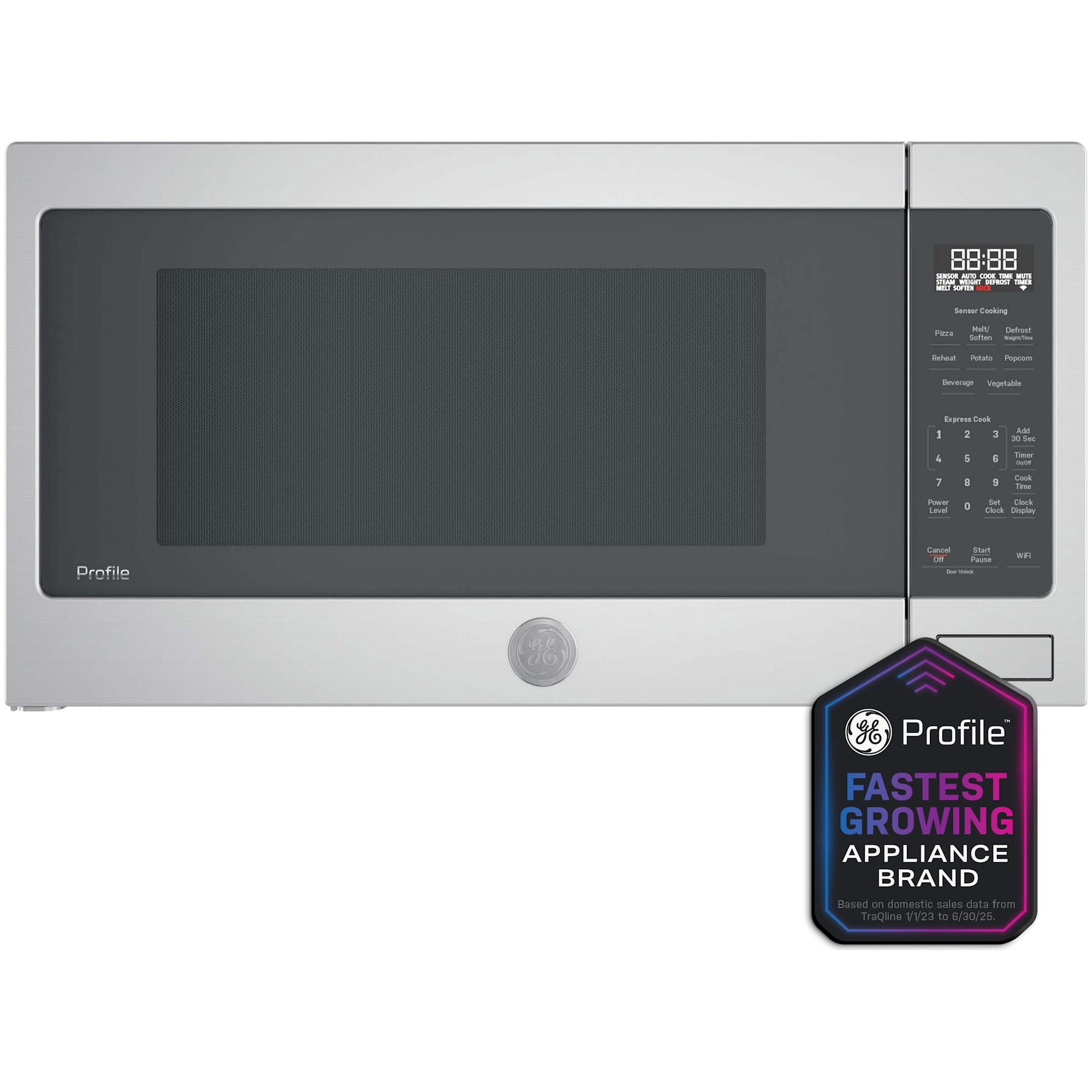 Ge Profile PCST22U1WSS 25" Wide 2.2 Cu. Ft. 1100 Watt Countertop Microwave - Stainless