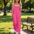 thumbnail image 2 of StSilkitty Jumpsuit for Boys Girls Solid Color Sleeveless Casual Rompers with Pockets Lightweight Soft Overalls, 2 of 9