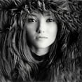 thumbnail image 2 of Hayman, Oren 20x20 Black Ornate Wood Framed with Double Matting Museum Art Print Titled - Wolf Girl, 2 of 4