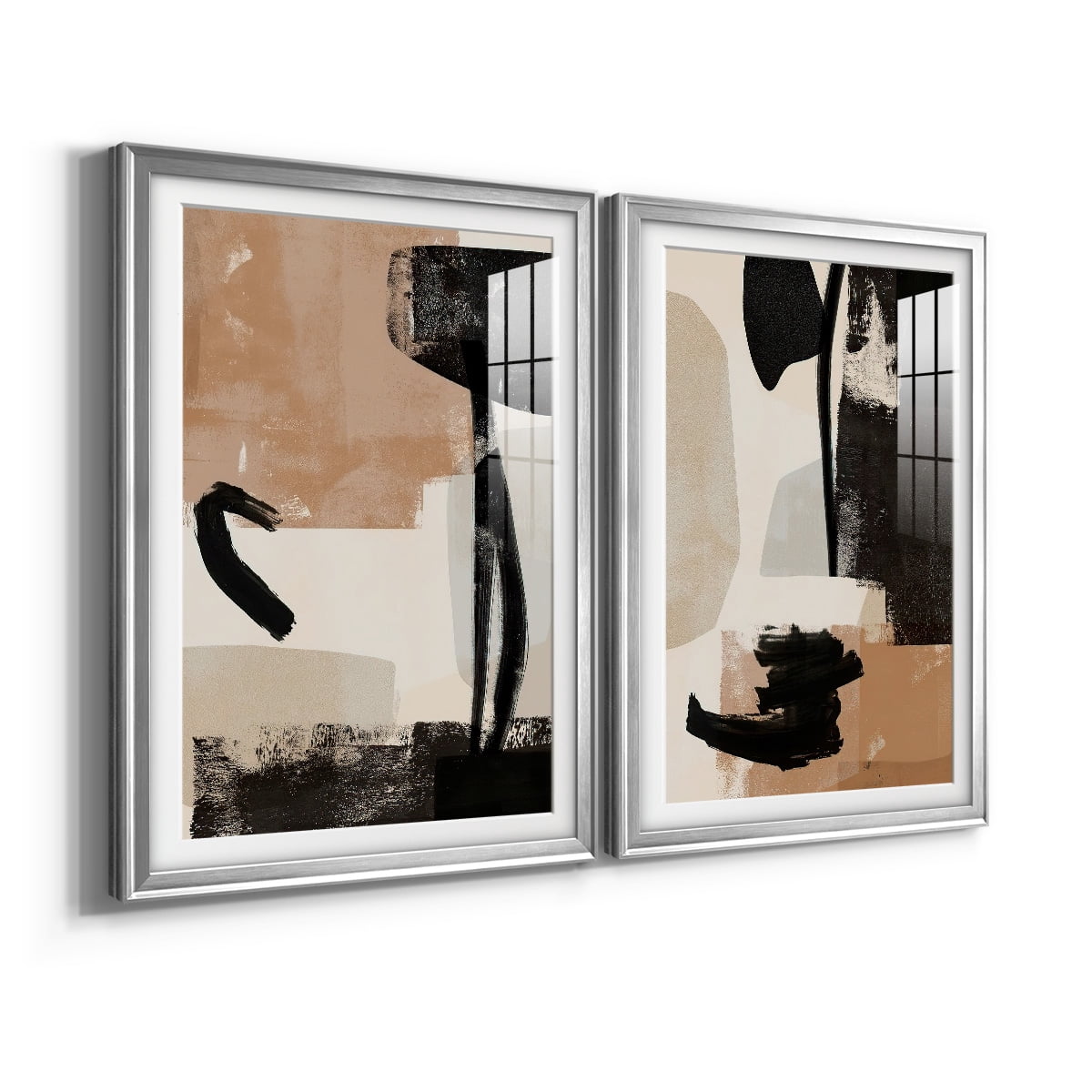 Wexford Home Selective Arrangement III Premium Framed Print, 30.5" x 42.5" - Ready to Hang, Silver (Set of 2)