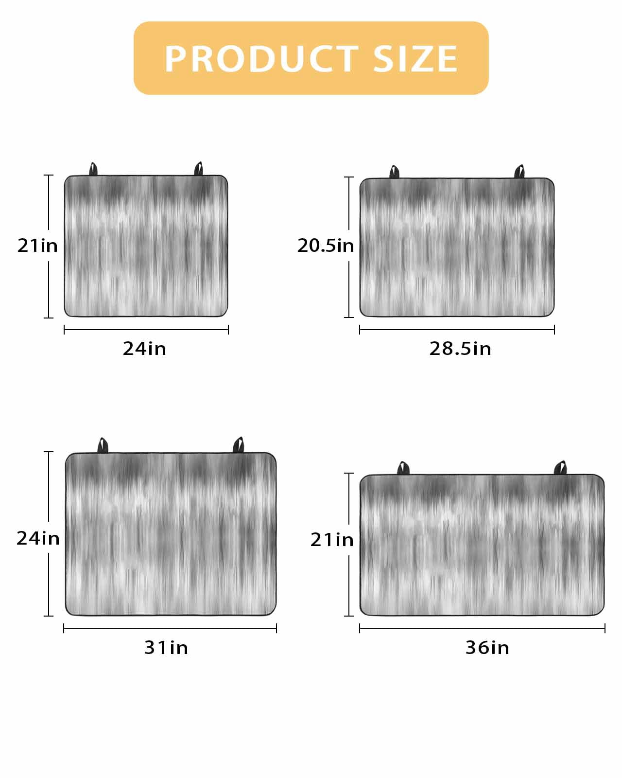 Large Induction Cooktop Protector Mat Grey Stove Top Covers for Electric Stove, Modern Abstract Art Ombre Striped Decorative Stove Burner Cover Mats, Glass Top Stove Cover
