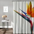 thumbnail image 2 of Orinice  Orange Plant Tropical Flower Decor Shower Curtain, Flowers Bird of Paradise Bathroom Decor Polyester Fiber Plastic Rings Quick-Drying Waterproof for Bathtubs/Bathroom,  69x72, 2 of 7