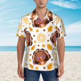 thumbnail image 4 of Daiia Fall Turkey Hawaiian Shirt for Men Gentle Cotton Regular Short Sleeve Casual-Medium, 4 of 9