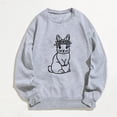 thumbnail image 2 of Bibifish Womens Easter Sweatshirt Cute Bunny Print Crewneck Long Sleeve Pullover Tops Casual Loose Lightweight Breathable Spring Sweatshirt Tops, 2 of 4