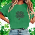 thumbnail image 4 of FNFYFH St Patty's Day Shirt Women Casual Short Sleeve Irish Clover T-Shirt 2026 Funny Saint Patrick's Tee Tops, 4 of 6