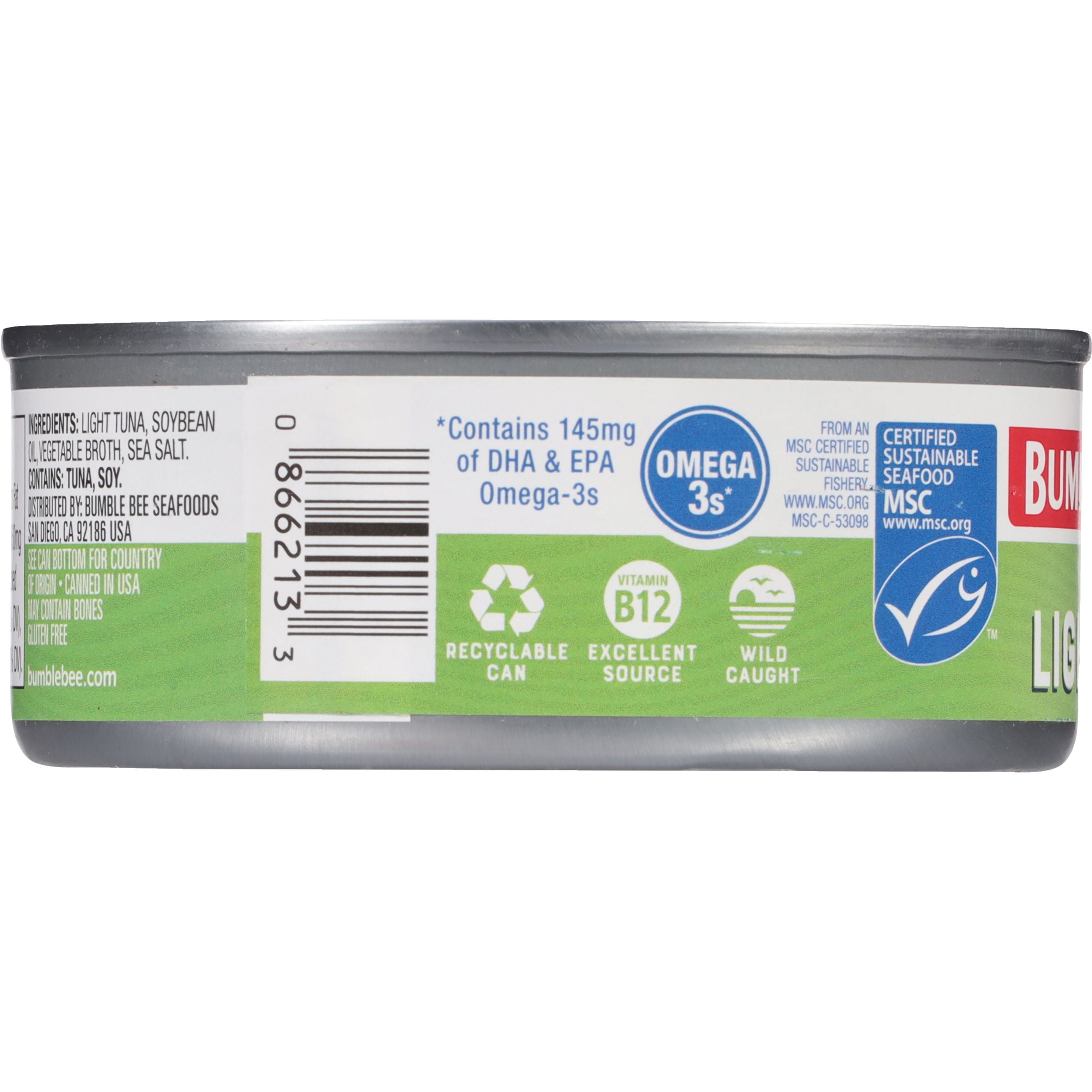 (24 pack) Bumble Bee Chunk Light Tuna in Vegetable Oil, Wild Caught Skipjack Tuna, Gluten Free, 22g Protein Per Serving, Non-GMO, Shelf Stable Can, 5 oz