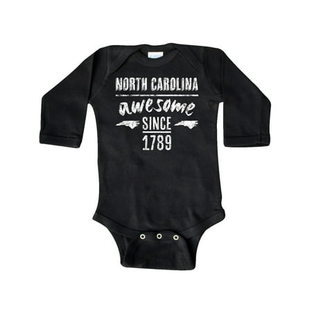 

Inktastic North Carolina Awesome Since 1789 Gift Baby Boy or Baby Girl Long Sleeve Bodysuit