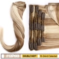 thumbnail image 2 of SEGO Human Hair Double Weft Clip In 100% Remy Human Hair Extensions 8PCS 18 Clips Extra Thick Virgin Human Hair Natural Smooth Full Head, 2 of 9