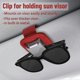 thumbnail image 2 of SZTXJ (2 Pack Red)Car Glasses Holder Universal, Car Visor Sunglasses Clip Leather Eyeglasses and Ticket Card Holder Clip, 2 of 5