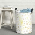 thumbnail image 1 of YFYANG Waterproof Laundry Hamper, Yellow Line Graffiti Laundry Basket Oxford Fabric with Handle Foldable, S, 1 of 8