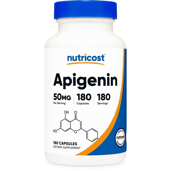 Nutricost Apigenin 50mg, 180 Capsules - Non-GMO, Gluten Free, Vegan