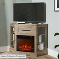 thumbnail image 2 of BELLEZE 43" TV Stand with 18" Electric Fireplace, Fireplace TV Stand for TVs up to 43", Modern Corner Wood Entertainment Center with Storage - Dale (Rustic Oak), 2 of 7