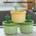 thumbnail image 3 of Colador de desagüe para fregadero de cocina con forma de cactus, cesta de vaciado automático, autolimpiable, multifuncional, para uso doméstico (2 unidades A), 3 of 8