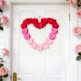 thumbnail image 5 of Luxcidy Valentine's Day Wreath Heart Shaped Front Door Decor Large 16 Inch Outdoor Home Decoration Romantic Holiday Welcome Decor For Outside(C), 5 of 8