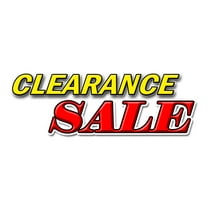36" CLEARANCE SALE DECAL sticker retail