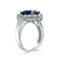 thumbnail image 2 of Bling Jewelry Womens Classic 5CT Blue CZ Sapphire Cubic Zirconia Halo Engagement Ring Silver Plated, 2 of 6