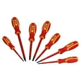 thumbnail image 2 of VDE Insulated Electricians Electrical Screwdriver Set Pozi and Flat Headed 7pc, 2 of 3