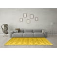 thumbnail image 3 of Ahgly Company Indoor Round Abstract Yellow Modern Area Rugs, 8' Round, 3 of 4