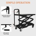thumbnail image 6 of 500lbs Double Scissor Hydraulic Lift Table Cart, 48" Lift Height, 4 Wheels, Non-Slip Pad, Heavy Duty, 6 of 8