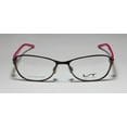 thumbnail image 3 of NEW LIGHTEC 6961L MENS/WOMENS DESIGNER FULL-RIM BROWN / PINK FRAME DEMO LENSES 52-16-135 SPRING HINGES EYEGLASSES/EYEGLASS FRAME, 3 of 9