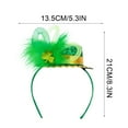 thumbnail image 3 of TanSiDing St. Patrick's Day Headband, Irish Party Hat, Green Festival Accessory for Adults, St. Patty's Parade Decor, Unisex Elastic Hairband, Holiday Celebration Prop, 3 of 6