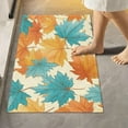 thumbnail image 7 of SKYSONIC Toiletry Mat Maple Leaves Print, Fluffy Plush Absorbent Bath Rugs Carpet with Non Slip Bottom for Bathroom Floor Toilet Tub and Shower, 7 of 7