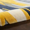 thumbnail image 3 of Nourison  Prismatic Modern Abstract Gold Watercolor Area Rug 5'6" x 7'5" - Grey/Gold - Rectangle, 3 of 5