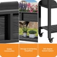 thumbnail image 5 of Craftian Weatherproof 2 Layers Planter Box with Wheels, HIPS 34"H Raised Garden Bed, Black, 5 of 8
