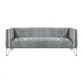 thumbnail image 2 of Uptown Club Anson Transitional Velvet Upholstered Sofa in Gray, 2 of 2