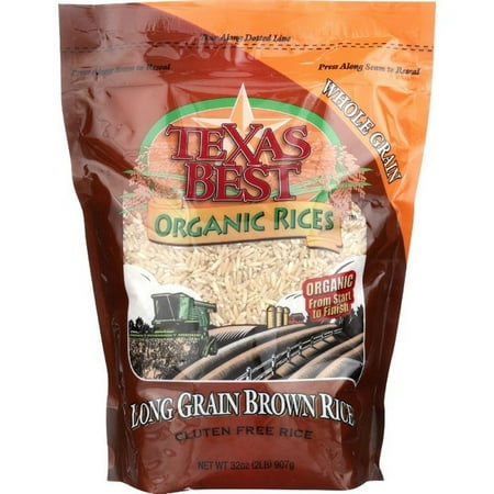 Texas Best Organics Rice - Organic - Long Grain Brown - 32 Oz - pack of