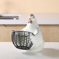 thumbnail image 3 of Cestas de Alambre Adorno de Gallina Decoración Multis Contenedor Doméstico Diseño de Pollo Almacenamiento de Huevos para Cocina Gabinete de Granja blanco Sunnimix Cestas de alambre, 3 of 8