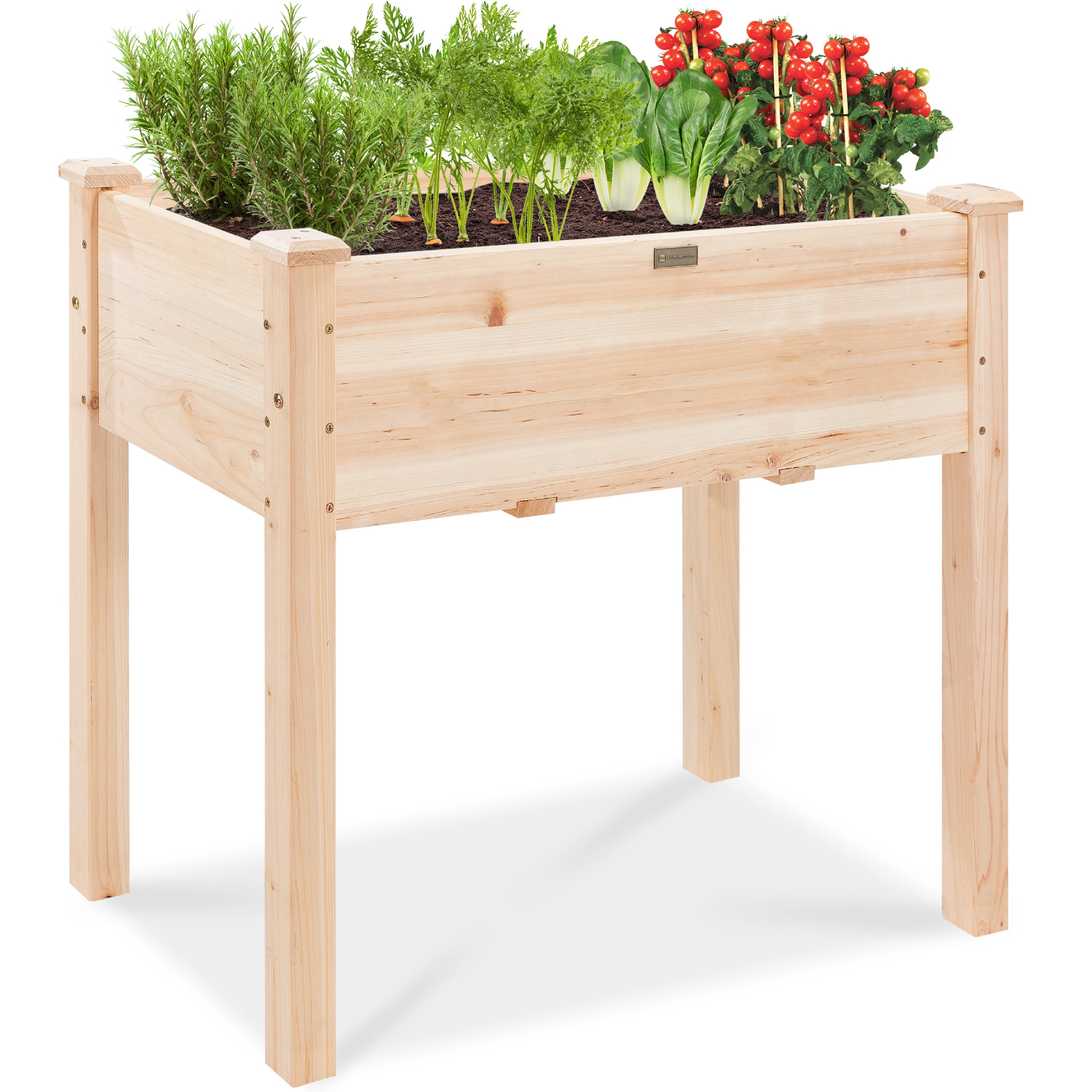 Natural BIGHAVE Garden Beds Planter Box for Vegetable/Flower/Herb Outdoor Backyard