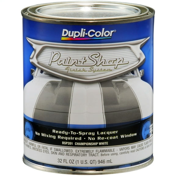 Dupli Color BSP201 Championship White Automotive Body Paint, Ready-to-Spray, 32 oz for Automotive
