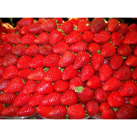 Canvas Print Eat Healthy Market Taste Strawberries Food Nature Stretched Canvas 10 x