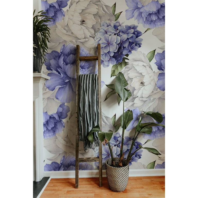 VEELIKE Dried Wildflowers Floral Wallpaper Peel and Stick for