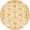 thumbnail image 1 of Ahgly Company Indoor Round Abstract Orange Oriental Area Rugs, 3' Round, 1 of 6