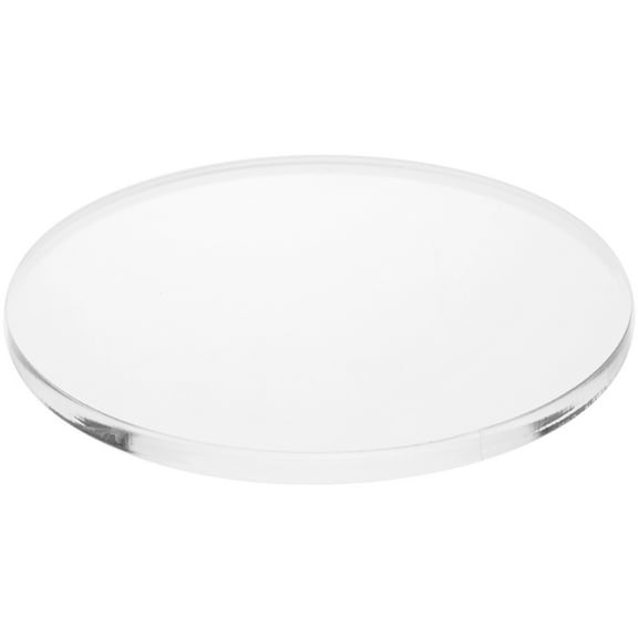 Plymor Clear Acrylic Round Standard-Edge Display Base, 6" W x 6" D x 0.375" H