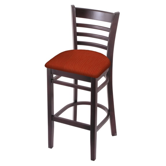3140 25" Counter Stool with Dark Cherry Finish and Graph Poppy Seat
