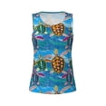 thumbnail image 3 of Picia Little Sea Turtles Pattern Women's Workout Tank Top,Breathable Activewear,Slim Fit Athletic Top,Versatile Workout Moisture-wicking top-X-Large, 3 of 9