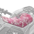 thumbnail image 2 of Uorisanigo ATV Seat Cover for Most ATV, Breathable Pink Cherry Blossom Motorcycle Seat Cushion Cover Accessories for Comfortable Long-Distance Riding Easy to Install and Clean, 2 of 7