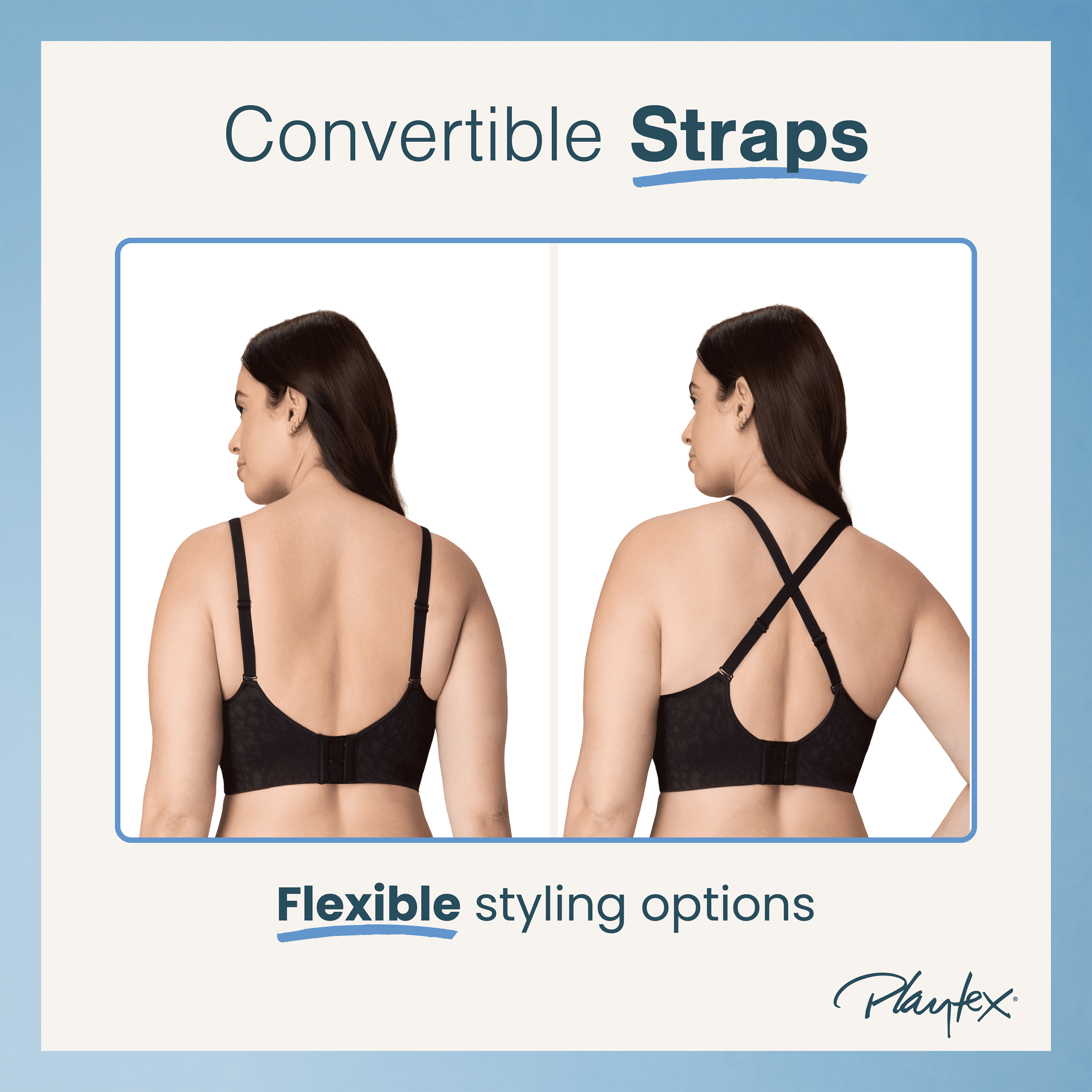 Playtex Women's Seamless Wireless Bra, Moisture-Wicking, Convertible (Plus Sizes)&nbsp;