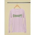 thumbnail image 3 of Creepy Dripping Font Halloween Graphic - Women's Long Sleeve, 3 of 4