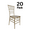 Sparkling Gold, variant on Silver Resin Steel Skeleton Chiavari Chair- 20 Chair Bundle by Chivari